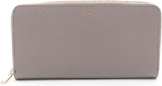 Celine Beige Leather Long Wallet (Bi-Fold) (Pre-Owned)