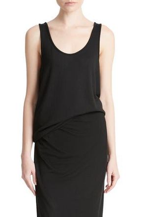 Vince Relaxed Scoop Neck Tank in Black at Nordstrom Rack, Size X-Large