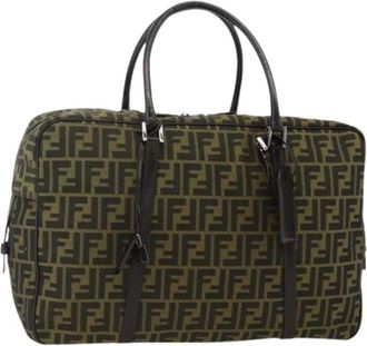 Fendi Pre-owned Handbags, female, Brown, Size: ONE SIZE Pre-owned Vintage Boston Bag