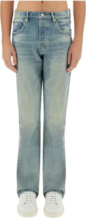 Purple Relaxte Jeans met Rechte Pijpen - Heren - Flared Jeans - Blauw - W31 - Denim - Jeans