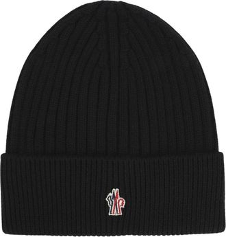 Moncler Accessoires, Heren, Zwart, ONE Size, Wol, Grenoble Muts