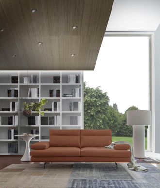 CALIA ITALIA 3-Sitzer »Toby Wing, Designsofa, hochwertige Verarbeitungsdetails, bequem« inkl. Sitztiefenverstellung und Armteilfunktion, Füsse in Schwarz matt