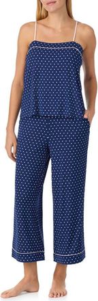 Kate Spade New York print crop pajamas in Navy Dot at Nordstrom, Size X-Small