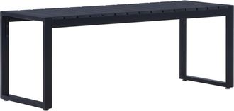 vidaXL Vidaxl - Banco De Jard&iacute;n Tablero Ps Negro 120,5 Cm