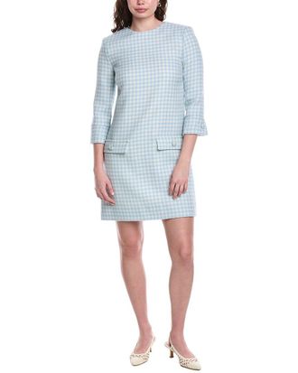 Oscar De La Renta Silk-Lined Wool-Blend Shift Dress