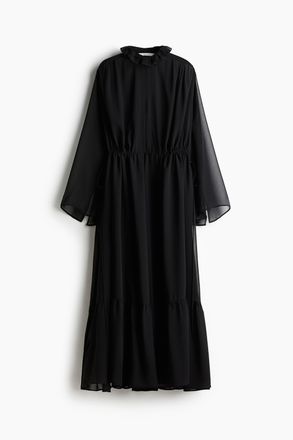 H&M Transparentes Maxikleid - Schwarz