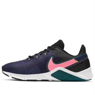 Nike Womens Legend Essential 2 Sneakers In Blackened Blue/dark Atomic Teal/cyber/sunset Pulse