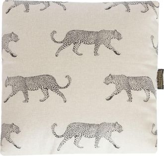 MX HOME Coj&iacute;n de algod&oacute;n blanco con tigres