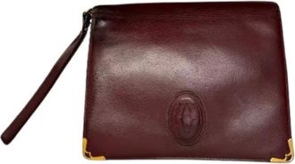 Cartier Pre-owned Clutches, female, Red, Size: ONE SIZE Pre-owned Vintage Leather Clutch