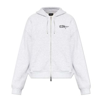 Dsquared2 Zip-throughs, male, Gray, Size: 3XL Hoodie