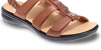 Revere Comfort Shoes Womens Toledo Sandals In Cognac