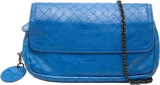Bottega Veneta Pre-owned Bottega Veneta Small Calfskin Intrecciomirage Embossed Butterfly Chain Crossbody Ladies D1OVDFVA7CPTR4JK