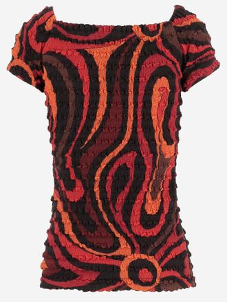 Emilio Pucci Top Emilio Pucci In Nylon Con Finitura Increspata