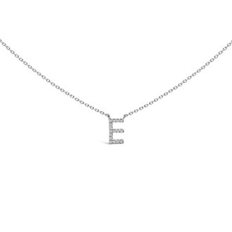House of Brilliance 10K Gold Diamond Accent A-Z Block Initial Pendant Necklace