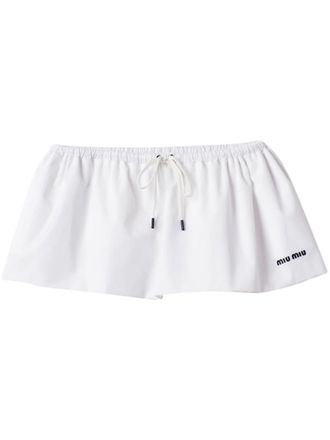 Miu Miu Flared mini-rok - Wit
