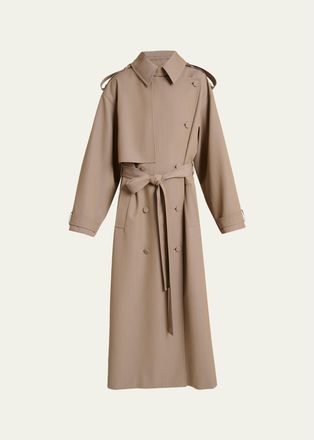 Gabriela Hearst Tellus Belted Long Trench Coat