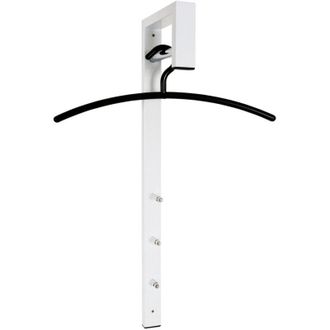 None HAKU Möbel Appendiabiti da parete, metallo, cromo-bianco, L 4 x P 20 x A 70 cm