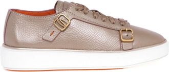 Santoni Schoenen, Dames, Bruin, 39 1/2 EU, Leer, Leren Trainer