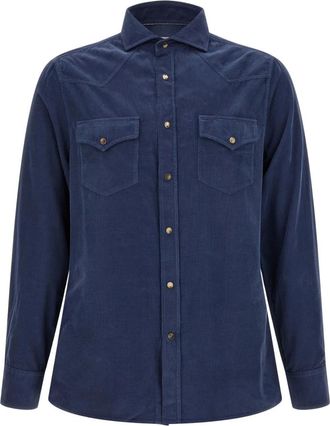 Brunello Cucinelli Hombre, Camisas, Azul, Talla: M