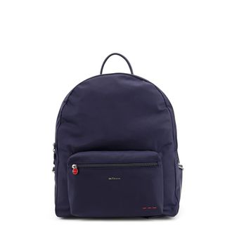 Kiton Nylon Backpack With Metal Lettering Logo