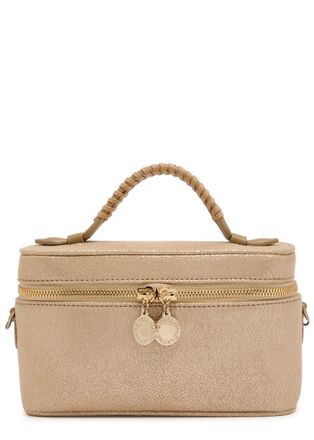 Stella McCartney Stella Mccartney Falabella Faux Suede Vanity Case - Gold - One Size