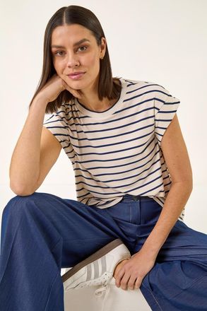 Roman Soft Touch Stripe Stretch Top