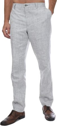 Guide London Heren-Triple Colour Yarn Textured Woven Slim Suit Broek (Blauw)