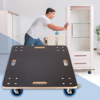 ECD Germany Ecd Germany - Plataforma Rodante Rodillo Para Transporte De Muebles 60 X 80cm Carga Hasta 800kg Tabla Con Ruedas Monopat&iacute;n Con Freno Placa Tablero Car