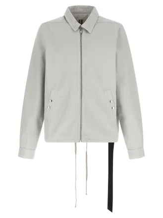 Rick Owens Grey Shirt Collar Jackets
