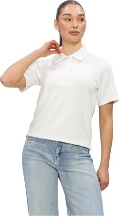 MY ESSENTIAL WARDROBE Tops, Dames, Wit, XL, Denim, Mwhelle Polo Tee