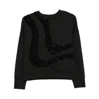 Emporio Armani Scuba sweatshirt met ronde hals - Dames - Sweatshirts & Hoodies - Zwart - Maat: M