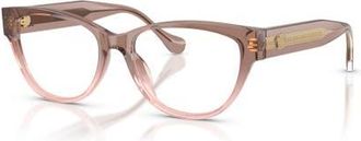 Versace 52mm Cat Eye optical glasses in Tortoise at Nordstrom