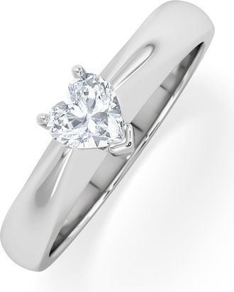 The Diamond Store Naomi Heart Cut Lab Diamond Engagement Ring 0.33ct H/SI in 925 Silver