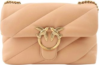 Pinko Love Puff Classic Cl Sheep Nap - Dames - Schoudertassen - Roze - ONE Size - Katoen - Tassen