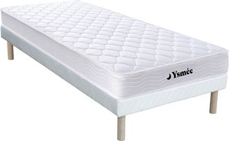 Vente-Unique Conjunto somier + colch&oacute;n de muelles - 90x200 cm - WOLKENLOS de YSM&Eacute;E