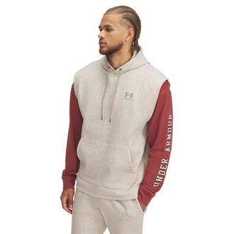 Under Armour Mens Icon Fleece Sleeveless Hoodie - Timberwolf Taupe/Timberwolf Taupe Size 3XL