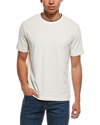 Vince Double Neckline Crewneck T-Shirt