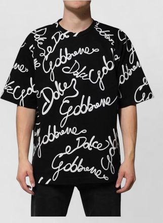 Dolce & Gabbana cotton logo print crew neck t-shirt