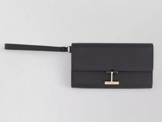 Tom Ford rectangular clutch bag metal hardware wrist strap