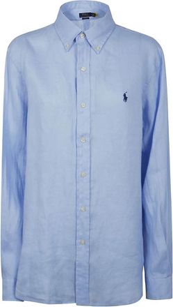 Polo Ralph Lauren Lange mouw sportshirt - Heren - Casual Overhemden - Blauw - S - Overhemden