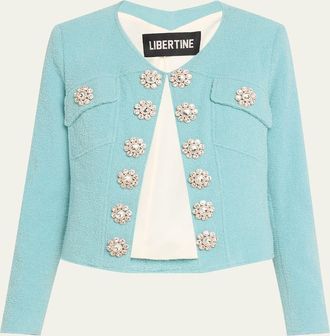 Libertine - Libertine Aqua Boucle Heart Jacket