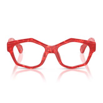 Alain Mikli Red A03546 Acetate Geometric Sunglasses
