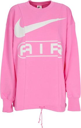 Nike Lichtgewicht Crewneck Sweatshirt Air Over-oversized - Dames - Sportshirts - Roze - M - Katoen - Fitness