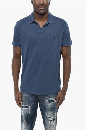 Altea Linen-and-Cotton Polo DENNIS with Pocket size Xxl