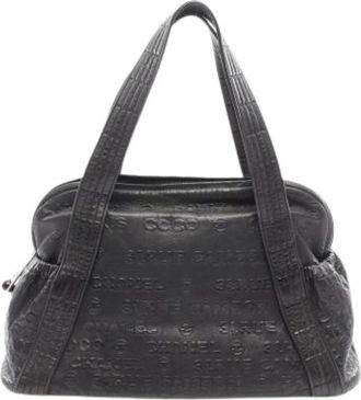 Chanel Pre-owned Vintage Tote Bag - Dames - Vintage Shopper - Zwart - ONE Size - Leer - Vintage