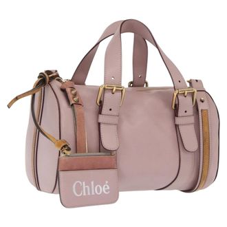Chlo&eacute; Vintage Handbag Leather Pink Leather Handbag (Pre-Owned)