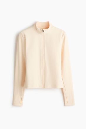 H&M Zip-through Sports Jacket With Softmove in Peachy Beige at Nordstrom, Size X-Small