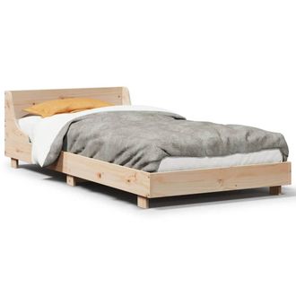Berkfield Home Bed Frame without Mattress 90x190 cm Single Solid Wood Pine in Brown