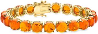 Ross-Simons Amber Tennis Bracelet in 18kt Gold Over Sterling