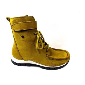 Wolky Schoenen, Dames, Geel, 38 EU, Wol, Halfhoge veterschoenen
